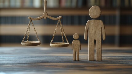 emotional illustration of a child impacted by divorce court proceedings, symbolizing the importance of child advocacy, protection of custody rights, and family law mediation