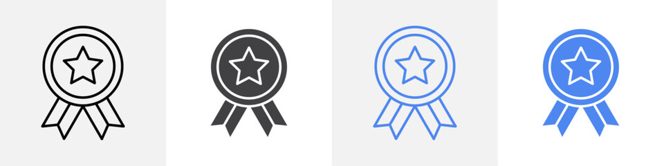 medal icon vector set use for web