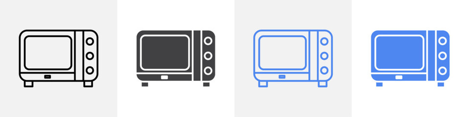 microwave icon vector set use for web