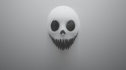 Ethereal Ghostly Face with Soft Contours and Glow