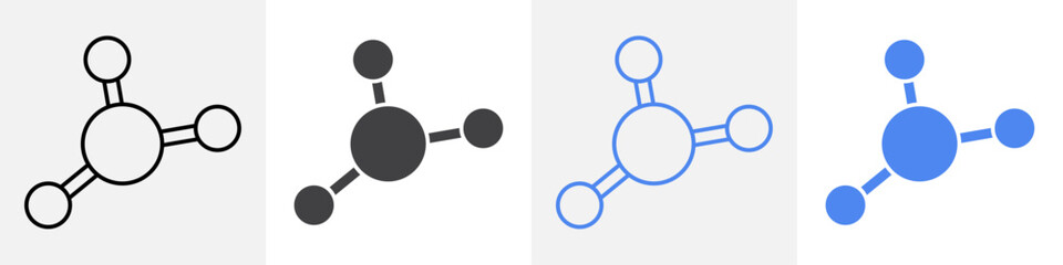 molecule icon vector set use for web