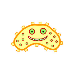 Bacterium icon on white background. Vector illustration.