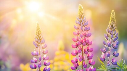 Vibrant Blooming Flowers in Soft Light