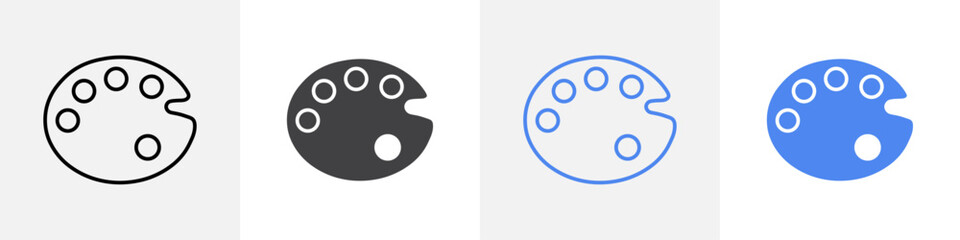 painting palette icon vector set use for web