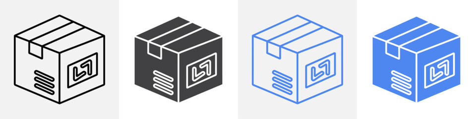 parcel icon vector set use for web