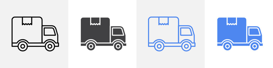 parcel delivery icon vector set use for web