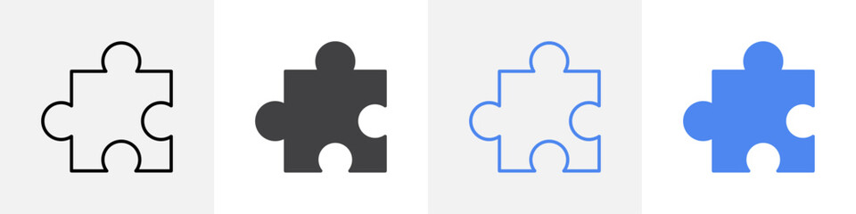 puzzle icon vector set use for web