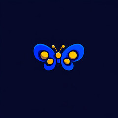 Obraz premium Flat Modern Butterfly Logo – Vector Icon Illustration