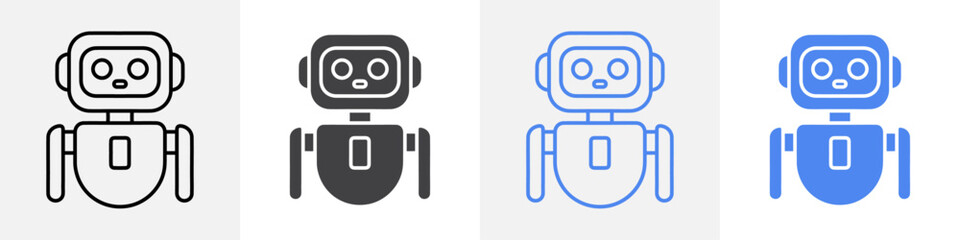 robot icon vector set use for web
