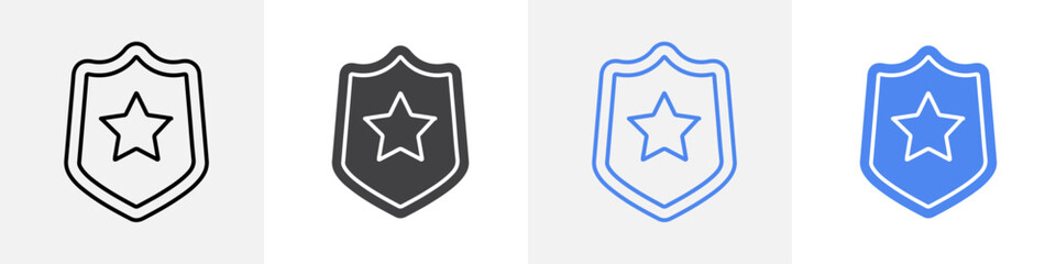 shield icon vector set use for web