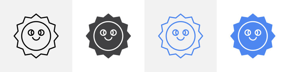 sun icon vector set use for web