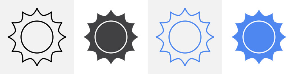 sun icon vector set use for web