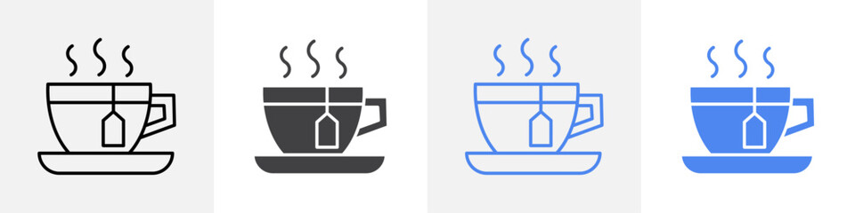 tea icon vector set use for web