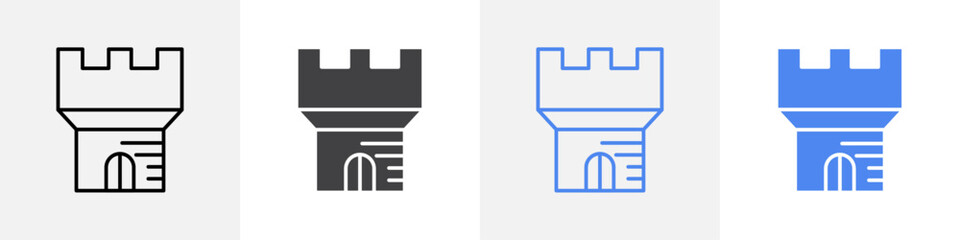 tower icon vector set use for web