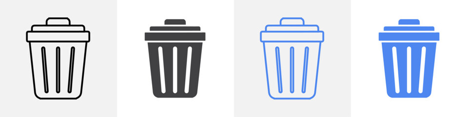 trash icon vector set use for web