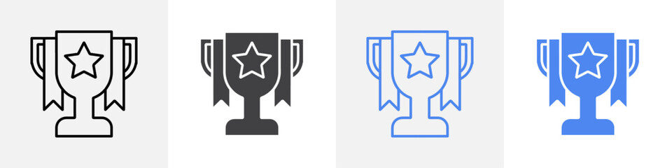 trophy icon vector set use for web