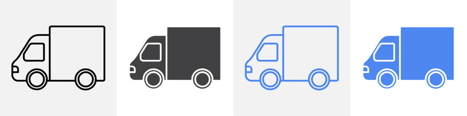 truck icon vector set use for web
