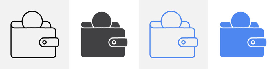 wallet icon vector set use for web