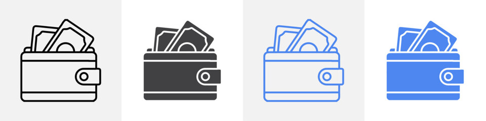 wallet icon vector set use for web