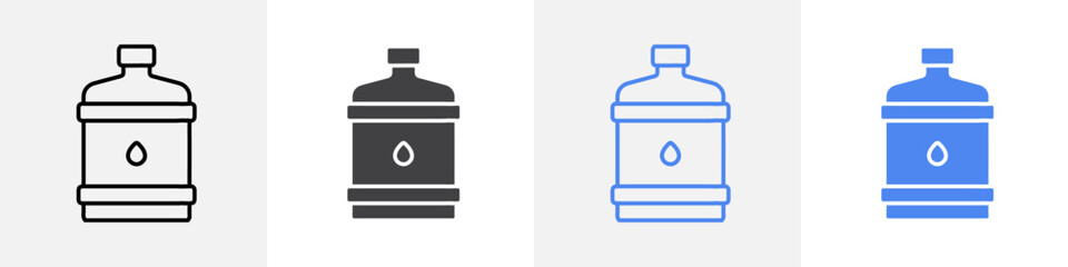 water gallon icon vector set use for web