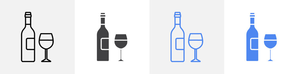 wine icon vector set use for web