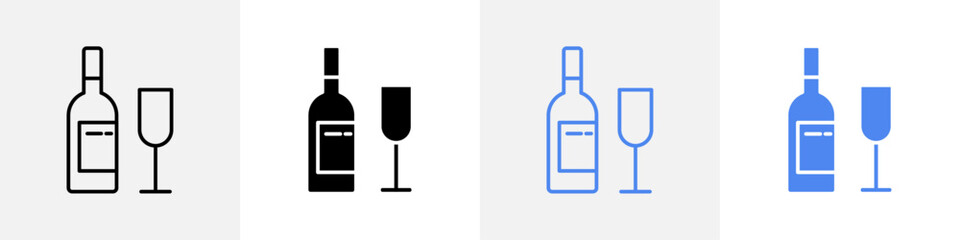 wine icon vector set use for web