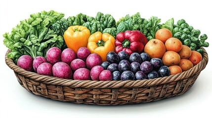A Basket of Fresh Produce
