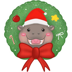 Hippo Moodeng X Christmas