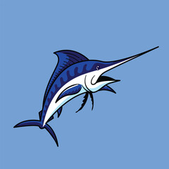 Illustration of marlin fish