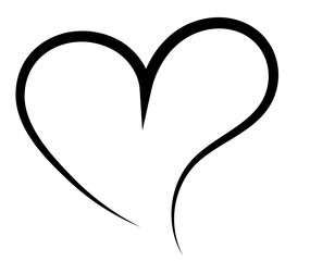 Hand drawn Doodle hearts sketch. Various different hand drawn heart icon love collection isolated on Transparent background. black heart symbol for Valentines Day. vector illustration