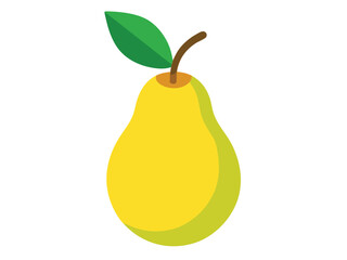 pear with leaf vector