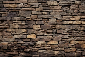 Fototapeta premium Processed collage of old medieval stone wall texture in daylight. Background for banner