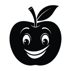 apple cartoon illustration silhouette vector