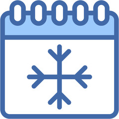 Obraz premium Vector Icon Calendar, Time and Date, Schedule, winter, Snow