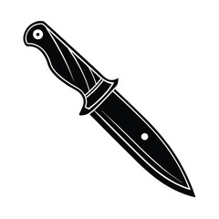 knife illustration silhouette vector