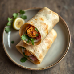 Mouthwatering Kathi Roll: A Cinematic Shot