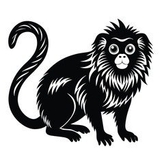 monkey illustration silhouette vector