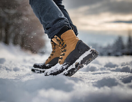 Śniegowce buty zimowe zimą