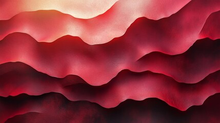 Abstract wavy layers in red and pink