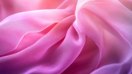 Obraz premium Soft flowing pink fabric texture abstract background, harmonious and soothing concept