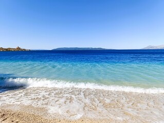 blue day on the blue Adriatic beach