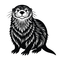 squirrel illustration silhouette vector