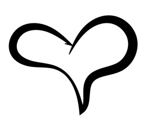 Hand drawn Doodle hearts sketch. Various different hand drawn heart icon love collection isolated on Transparent background. black heart symbol for Valentines Day. vector illustration