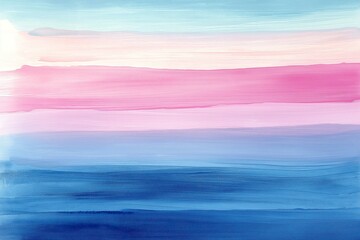 Obraz premium Pastel gradient with soft horizontal brushstrokes creating a serene and calming visual effect ideal for artistic backgrounds