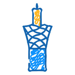 coaxial cable wire doodle icon sketch vector. coaxial cable wire sign. isolated symbol illustration