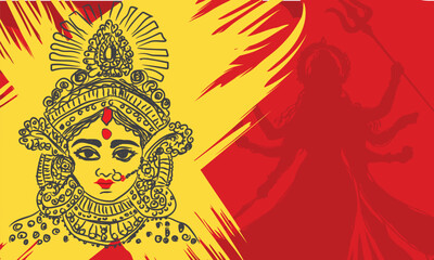 Maa Durga is often depicted riding a lion or tiger, symbolizing her strength and courage, and wielding multiple weapons in her many arms