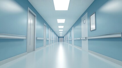 Obraz premium Empty Hospital Corridor