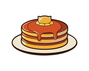 cake with chocolate illustration silhouette vector 