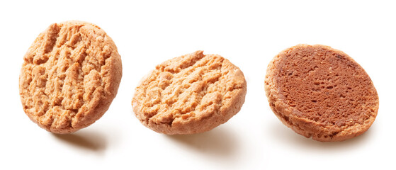 pastry, biscuit,  cookies isolated white background. Ready made for package design.