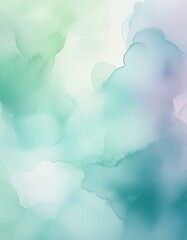 Abstract green and blue ink